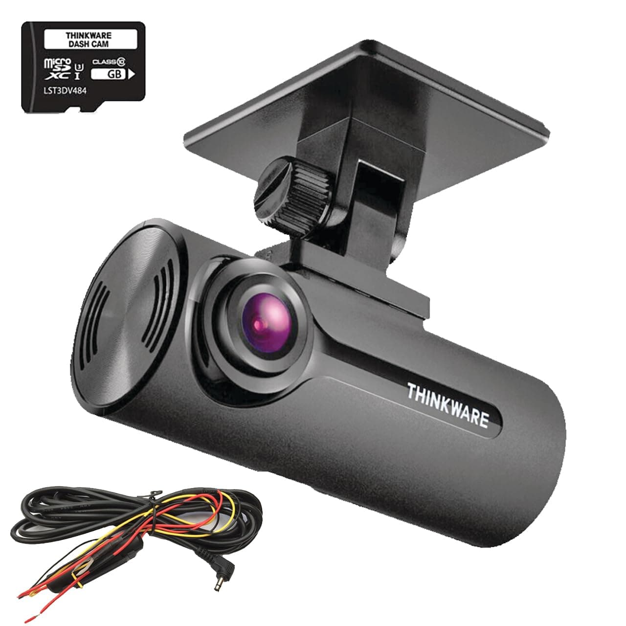 Thinkware F70 Dash Cam Full 1080p Front Car Camera Dashcam - Night Vision, Includes 8GB SD Card & Hardwire Lead for Battery Safe Parking Mode Install