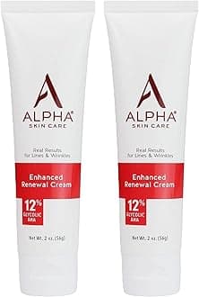 Skin Care Enhanced Renewal Cream, Anti-Aging Formula, 12% Glycolic Alpha Hydroxy Acid (AHA), Reduces Lines & Wrinkles, For Normal to Dry Skin, 2 oz, Pack of 2