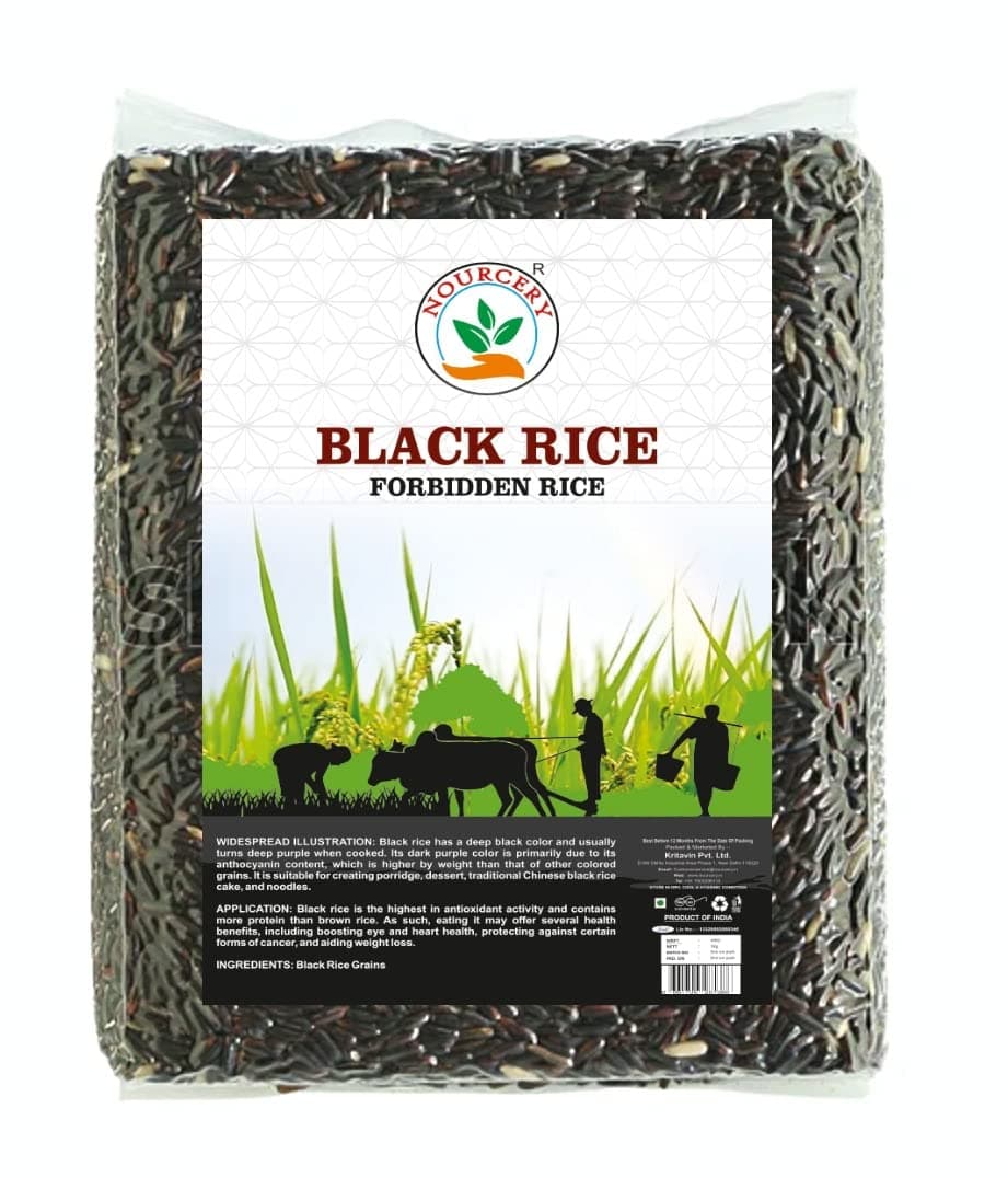 Nourcery Black Rice, 1Kg (Forbidden Rice)