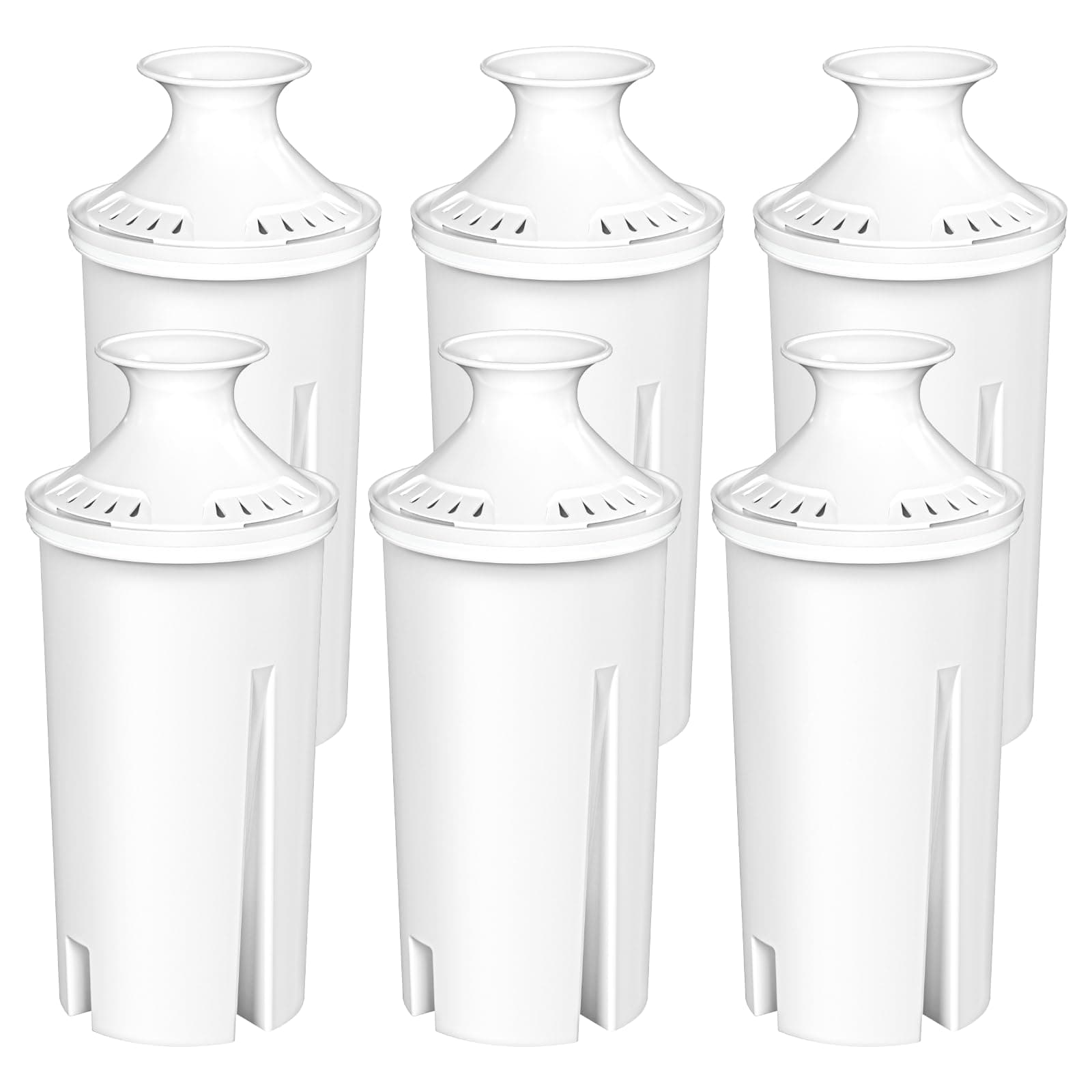 Fil-Fresh 6-Pack Replacements for Brita Water Filter, Pitchers and Dispensers, NSF 53&42 Certified to Reduce Cadmium, Mercury, Copper, Zinc, BPA free, Lasts 2 Months or 40 Gallons