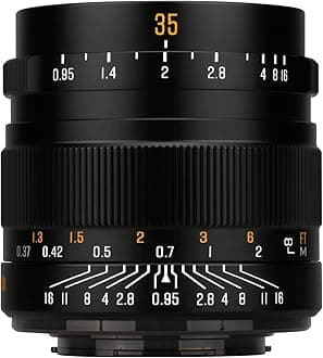 35mm F0.95 Manual Focus Prime Lens for Panasonic LUMIX,Olympus Micro 4/3 Mirrorless Cameras, APS-C MFT Large Aperture Fixed Lens, Fit for G7, GX85, GX9, G95, GH5, GH6, G100, G9