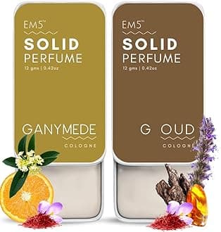 - (Pack Of 2) Ganymede & G Oud Fragrance Solid Perfume,Travel & Pocket Friendly Perfume,Non-Greasy Cologne,Strong & Lasting,Gift Pack For Unisex,12G Each