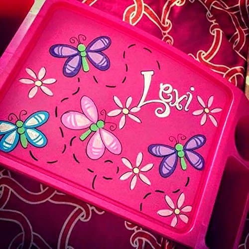 Hand Painted Lap Tray-Butterfly and Whimsy