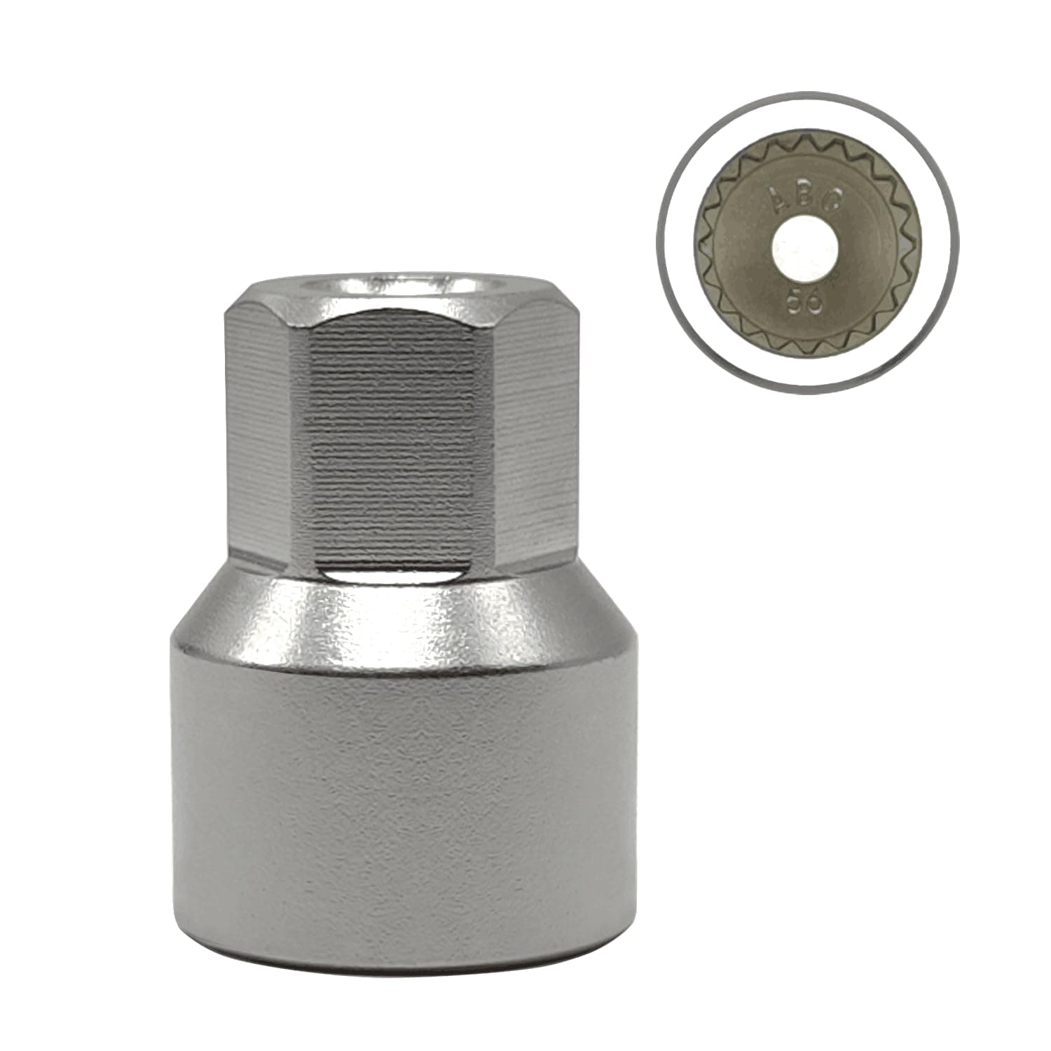 ABC-56 20Pt Outer Ring 4mm Wheel Locking Nut Key for Porsche VW Toureg Panamera/Cayenne/Macan/Cayman/SUV, Lock Nut Socket Adapter, Anti-Theft Lug Nut Removal Tool, Screw Remover