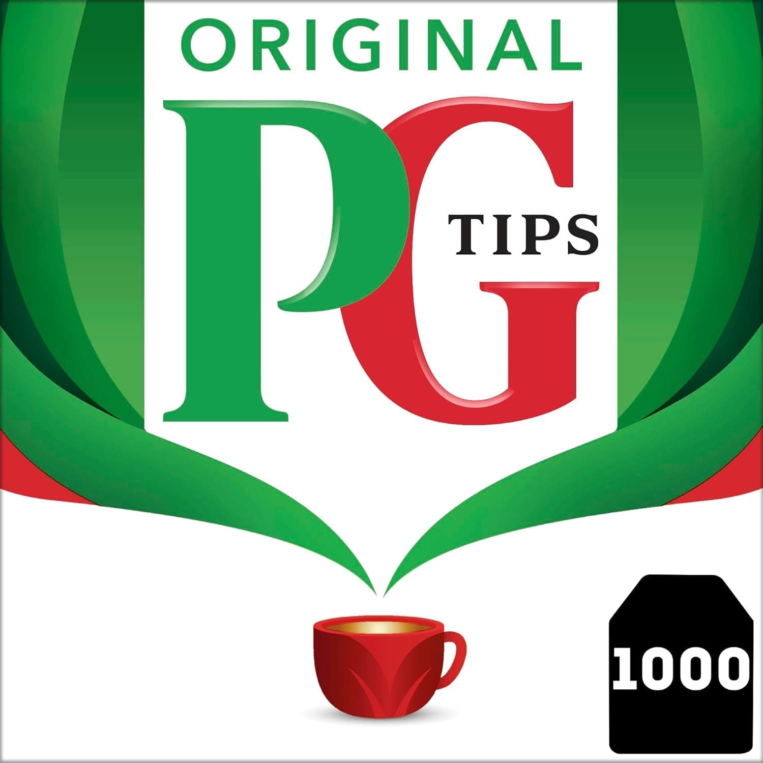 PG Tips Original | Black Tea Bags Bulk | Individually Wrapped Teabags | One Cup | Refreshing & Flavourful | 1000 Plant Based Biodegradable Envelopes