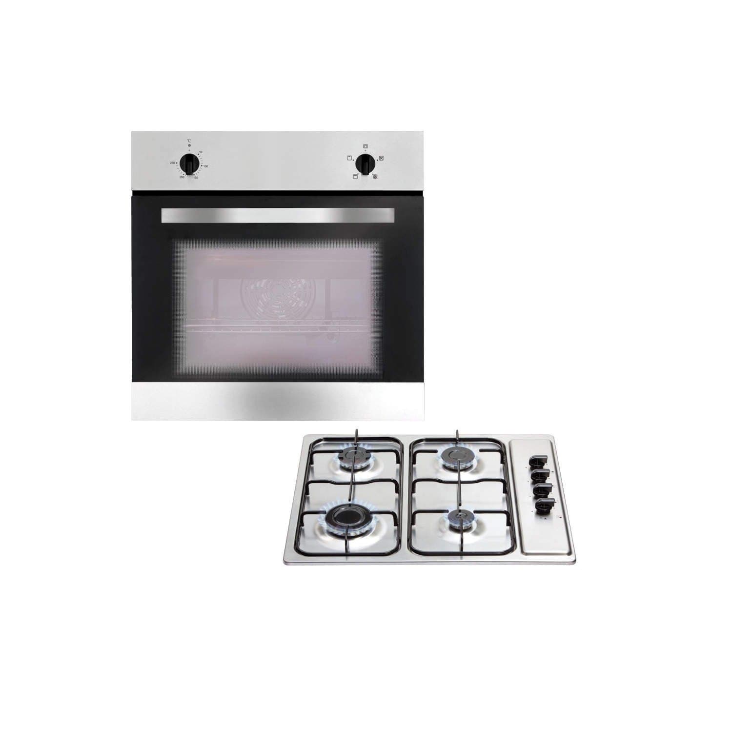 Matrix MBG002SS Four Function Electric Oven & Gas Hob Pack - Stainless Steel