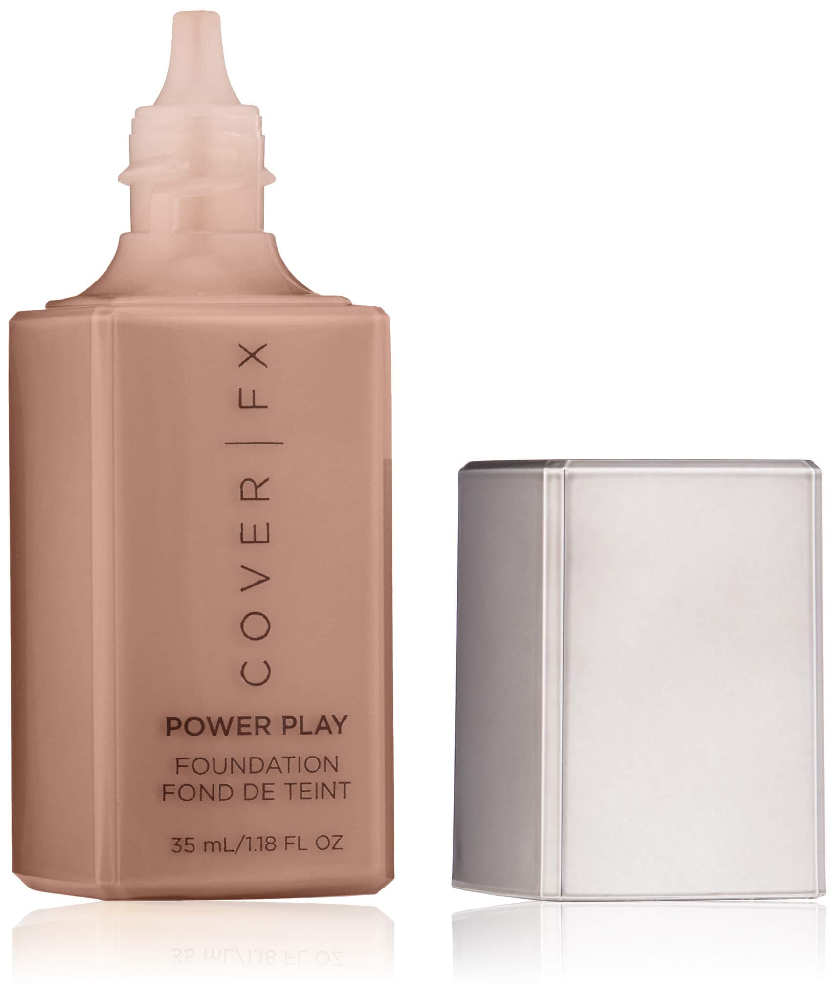 Cover FX Power Play Foundation: Full Coverage, Waterproof, Sweat-proof and Transfer-Proof Liquid Foundation For All Skin Types N110, 1.18 fl. oz.