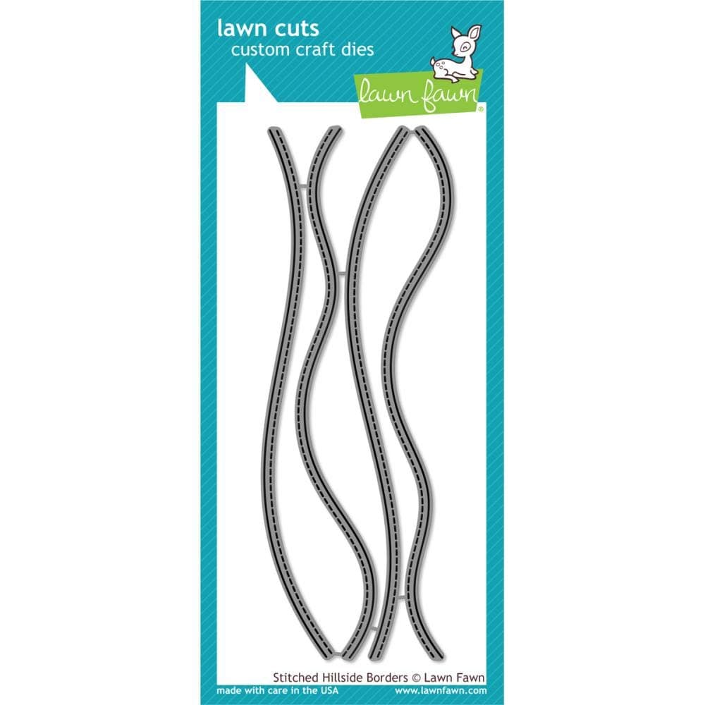 Lawn Cuts Custom Craft Border Die - Stitched Hillside, 6"