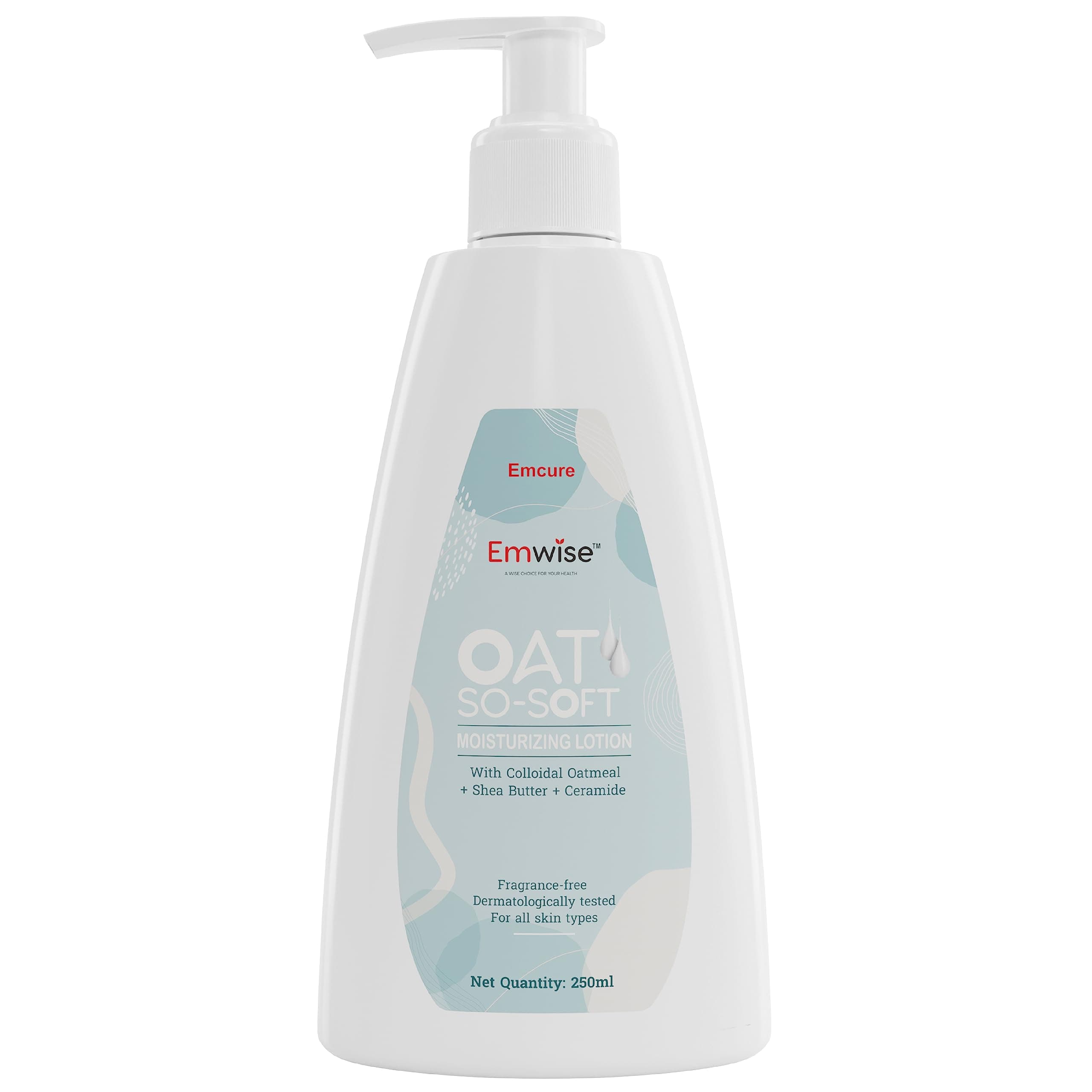 Emwise Oat-So-Soft Moisturizing Lotion | With Colloidal Oatmeal + Shea Butter + Ceramide | Fragrance-free | Dermatologically tested | For all skin types | Paraben-Free | Nourishment | Hydrated skin