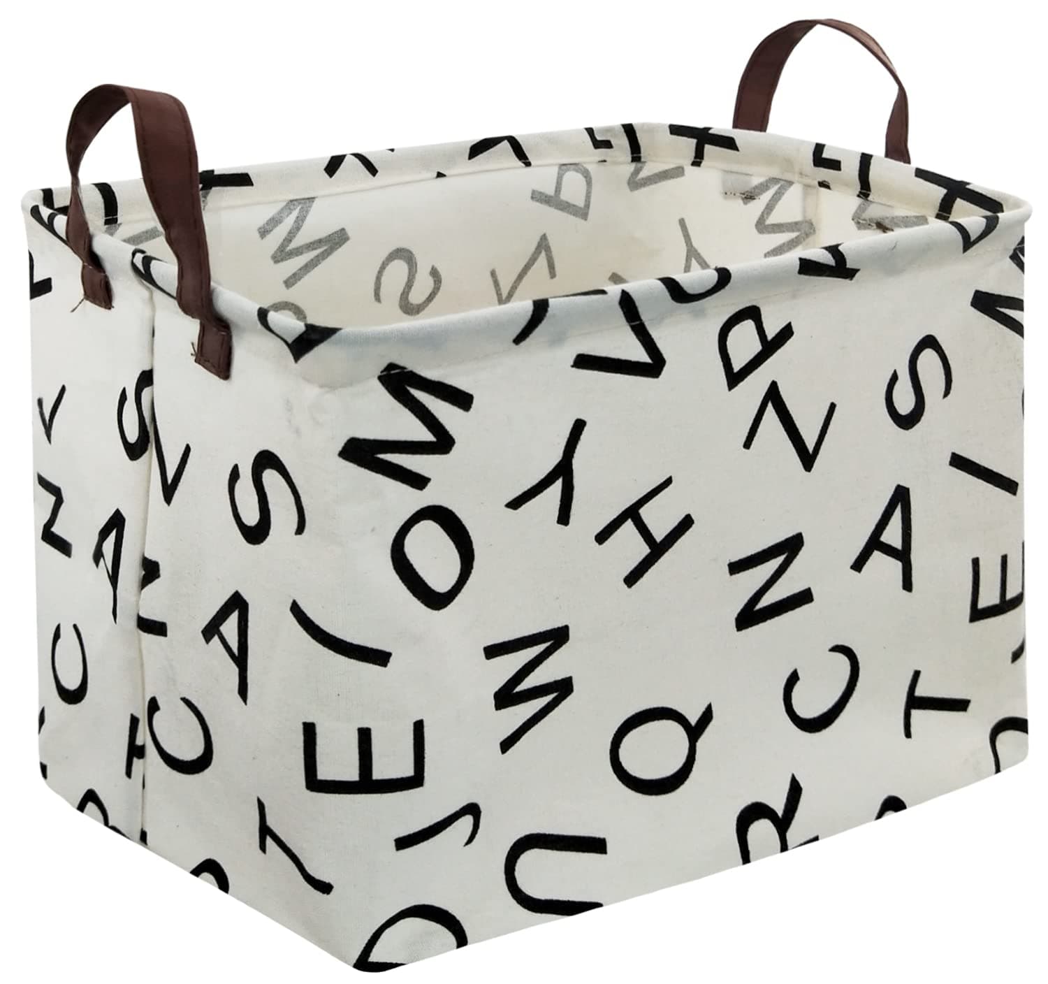 HIYAGON Rectangular Storage Box Basket for Baby, Kids or Pets - Fabric Collapsible Storage Bin for Organizing Toys,Nursery Basket,Clothing,Books, Gift Baskets(alphabet)