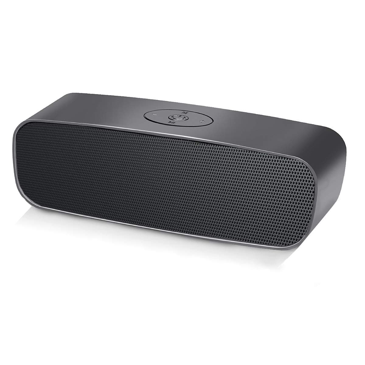 Wireless Bluetooth V5.0 Speaker with Built-in Microphone, 10W Stereo Loud Sound Rich Bass Portable Speaker, 1200mAh, Support Phone Calls/AUX/TF/U-Disk, 33ft Wireless Range Black