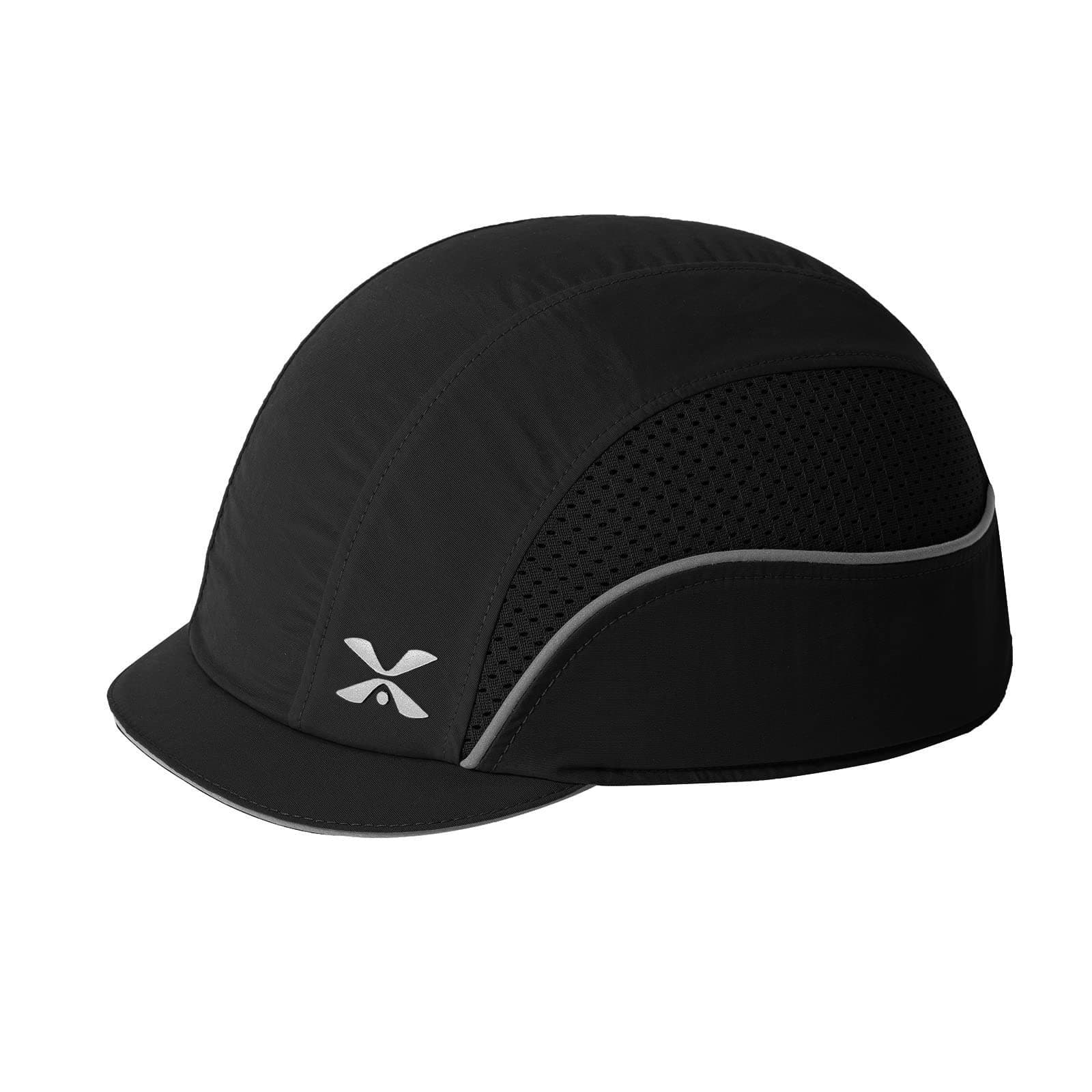 Lightweight Safety Bump Cap - Breathable Baseball Style Protective Hat with Reflective Stripes
