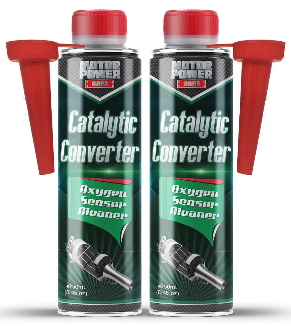 MotorPower Care Catalytic Converter Cleaner 2-Pack — Pass Smog & Emissions Test, Fix P0420/P0430 Check Engine Light | O2 Sensor & EGR Cleaner | Fuel Additive, 8.45 fl oz Each