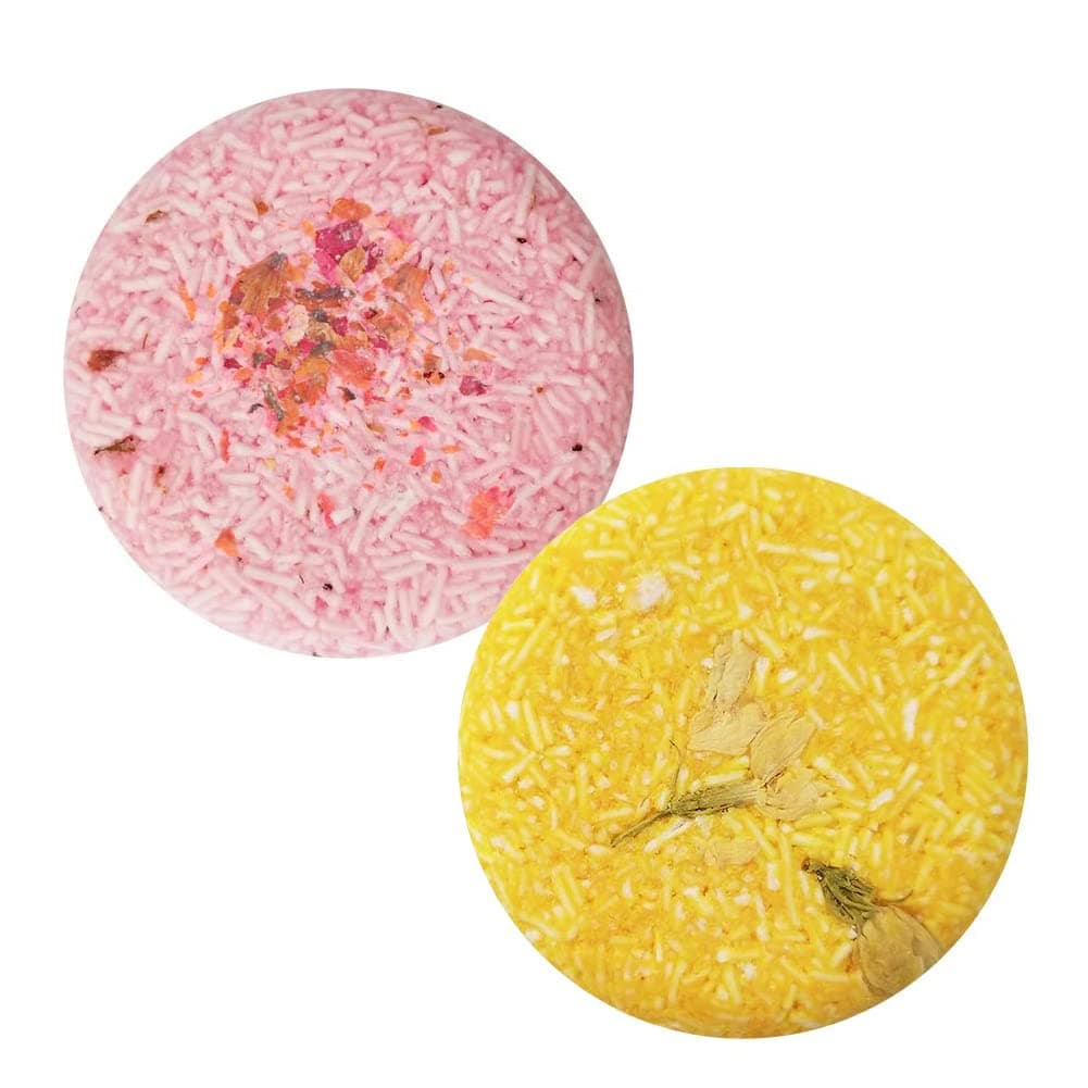 100% Natural Shampoo Bar for Hair 2 Pieces Solid Shampoo Soap for Treated Dry Damaged Hair Vegetarian Plant Essence Helps Stop Hair Loss and Promotes Healthy Hair Growth 4.2oz (Rose & Jasmine)