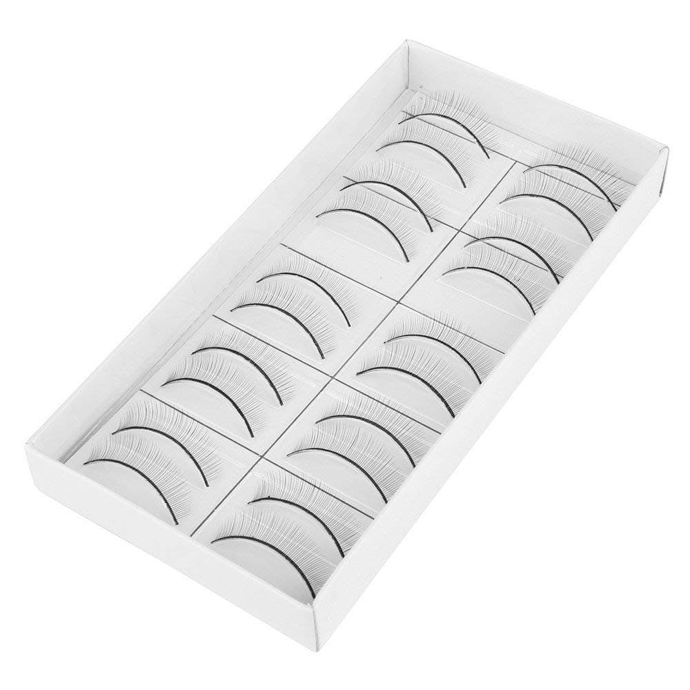 Mannequin Closed Eyes Practice Training Head and Practice Lahes Set Makeup Cosmetology Mannequin Head Doll for Fake False Eyelash Eye Extension Practice Make Up Tool Set (lash*10pairs)