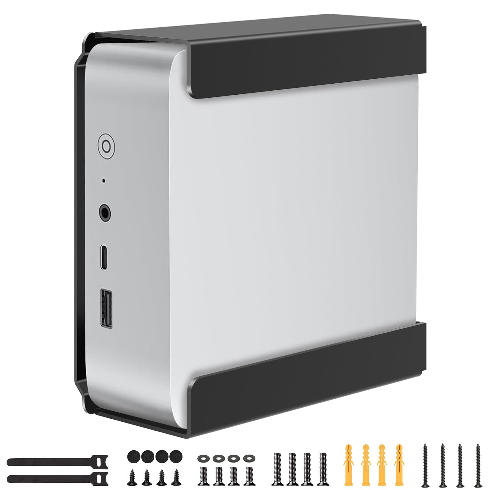 Metal Mini PC Mount Compatible with Beelink SER8, SER6, SER9, SER9 Pro, EQi12, EQR6, Mini PC Vesa Mount/ Wall/ Under Desk, Only for SER8, SER6, SER9, SER9 Pro, EQi12, EQR6, Easy to Install, Black