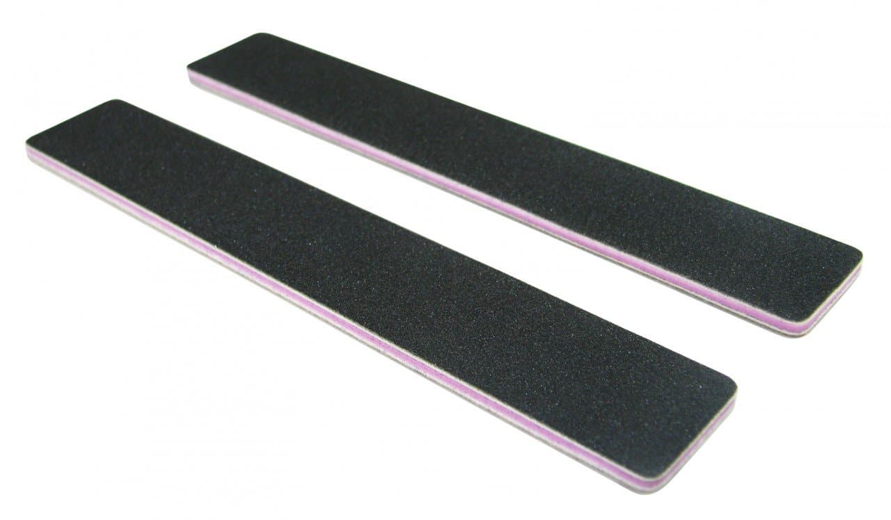 Standard Black 80/80 (Lav Ctr) 1-1/8" Wide Washable Jumbo Nail File 12 Pack