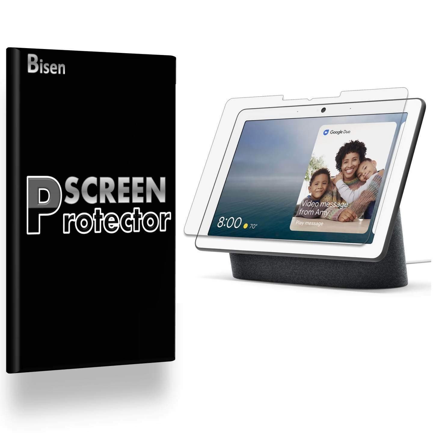 [4-Pack BISEN] Fit for Google Nest Hub Max Screen Protector, HD Clear, Anti-Scratch, Anti-Bubble, Lifetime Protection