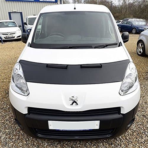 – UK Custom Covers BB196 Tailored Half Bonnet Bra Stone Chip Protector Black Carbon Fibre Look - To Fit Peugeot Partner 2008 Onwards