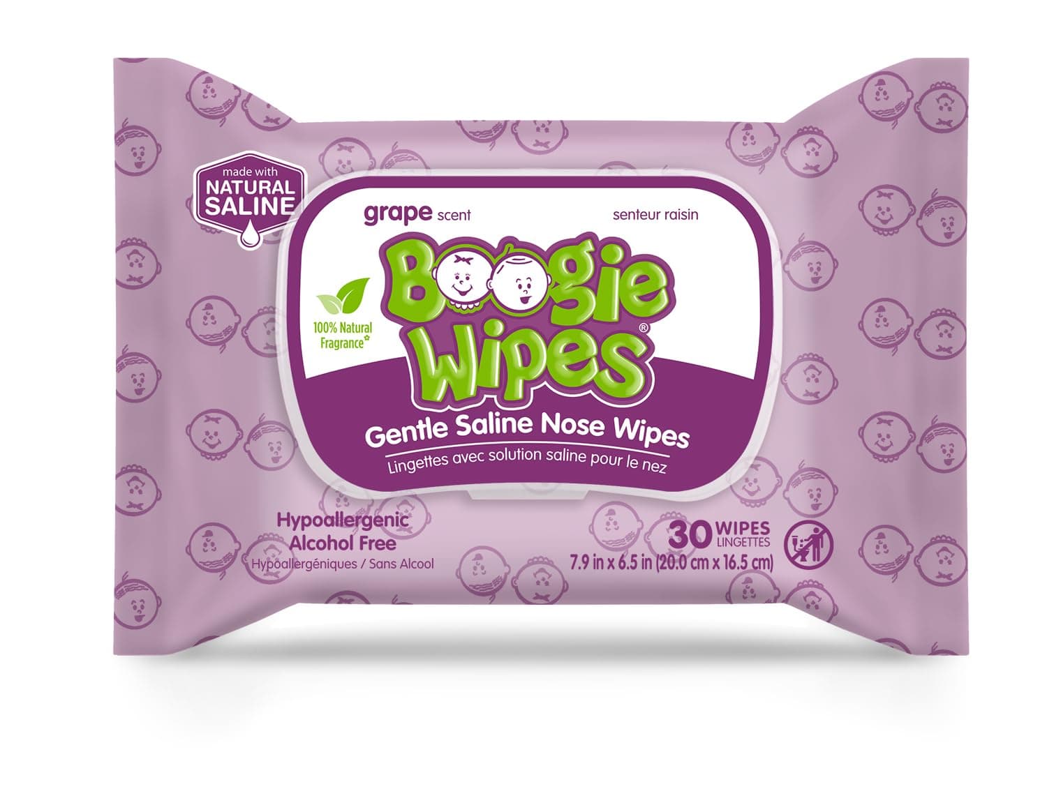 Boogie Wipes Grape 30ct Size 30ct Boogie Wipes Grape 30ct