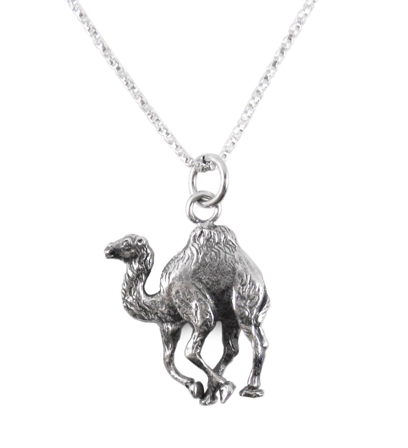 Sterling Silver Camel Necklace, 18 Inch