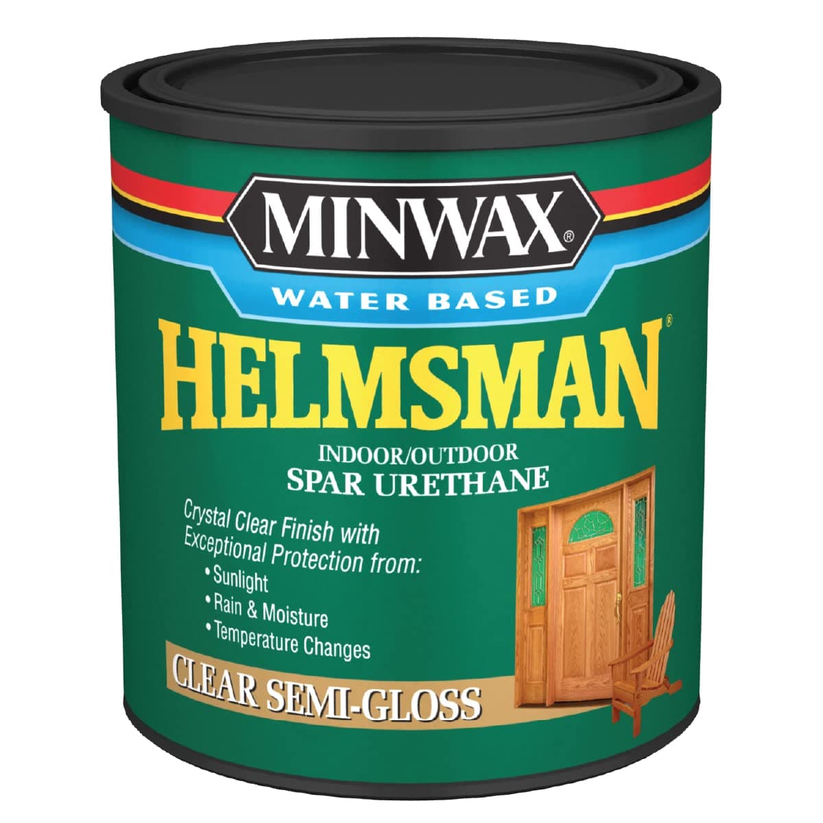 630510444 Water Based Helmsman Spar Urethane, quart, Semi-Gloss
