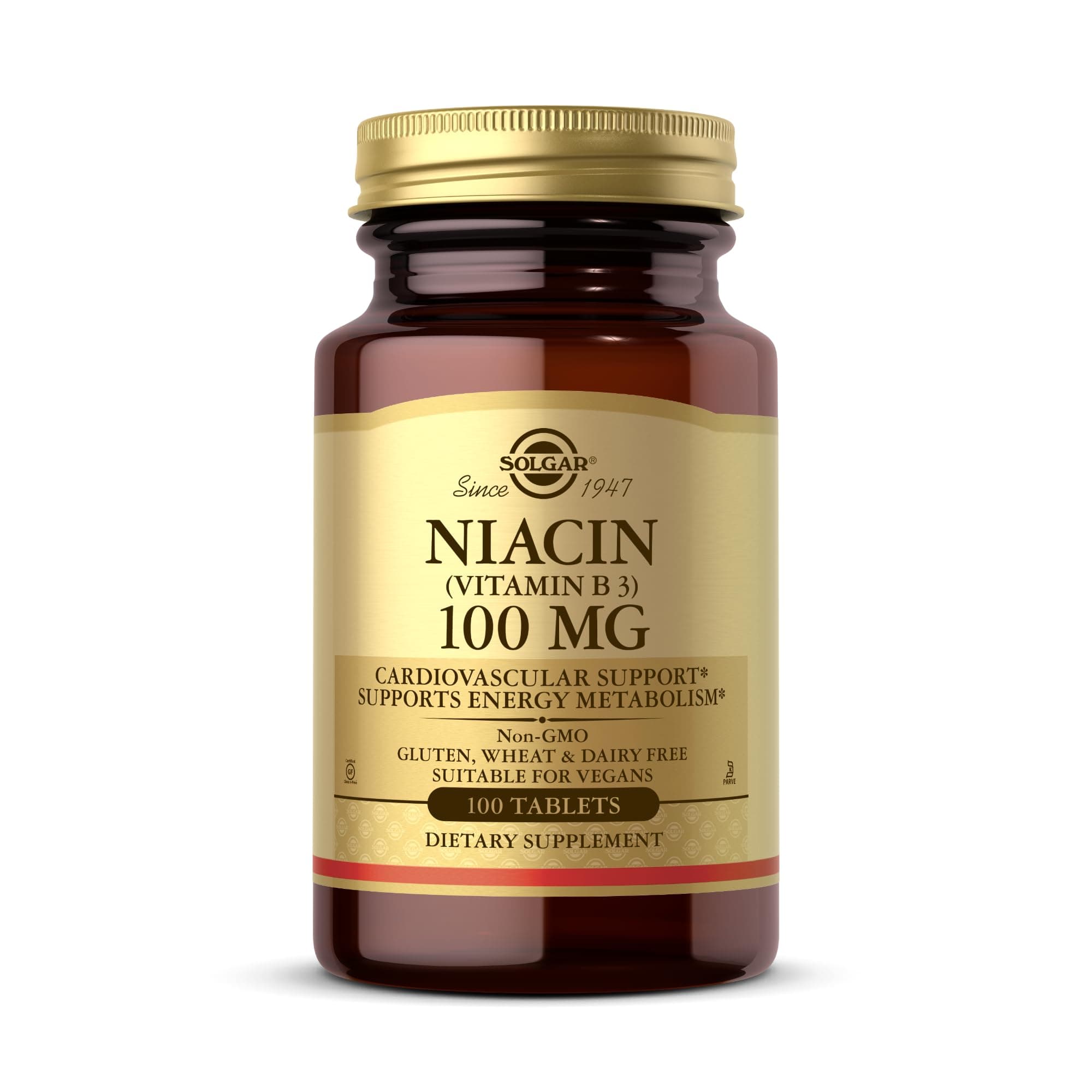 Solgar Niacin (Vitamin B3) 100 Mg Tablets, Count