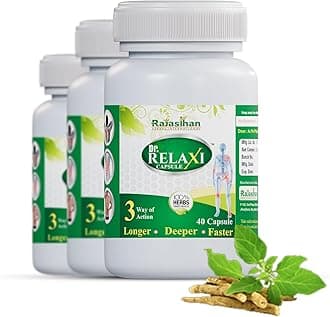 Dr Relaxi Capsule | Ayurvedic Pain Relief Capsule for Back Pain, Knee, Joint & Muscle Stifness | | 100% Safe & Natural Knee Relief Products | No Side Effects (Pack 3)