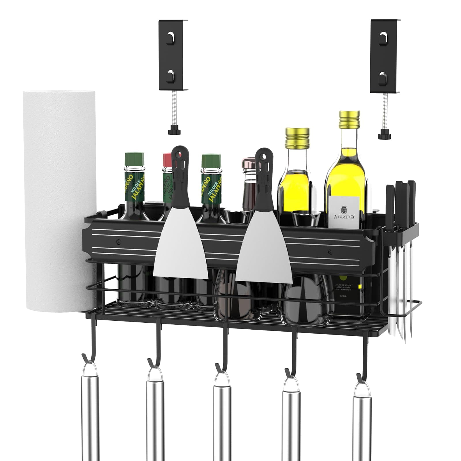 Griddle Caddy for Blackstone 28"/36" Griddle/Prep Cart Accessories Storage,Upgraded 5-In-1 BBQ Barbecue Grill Accessories Caddy Space Saving Organizer Box for Outdoor Grill with Magnetic Tool Holder