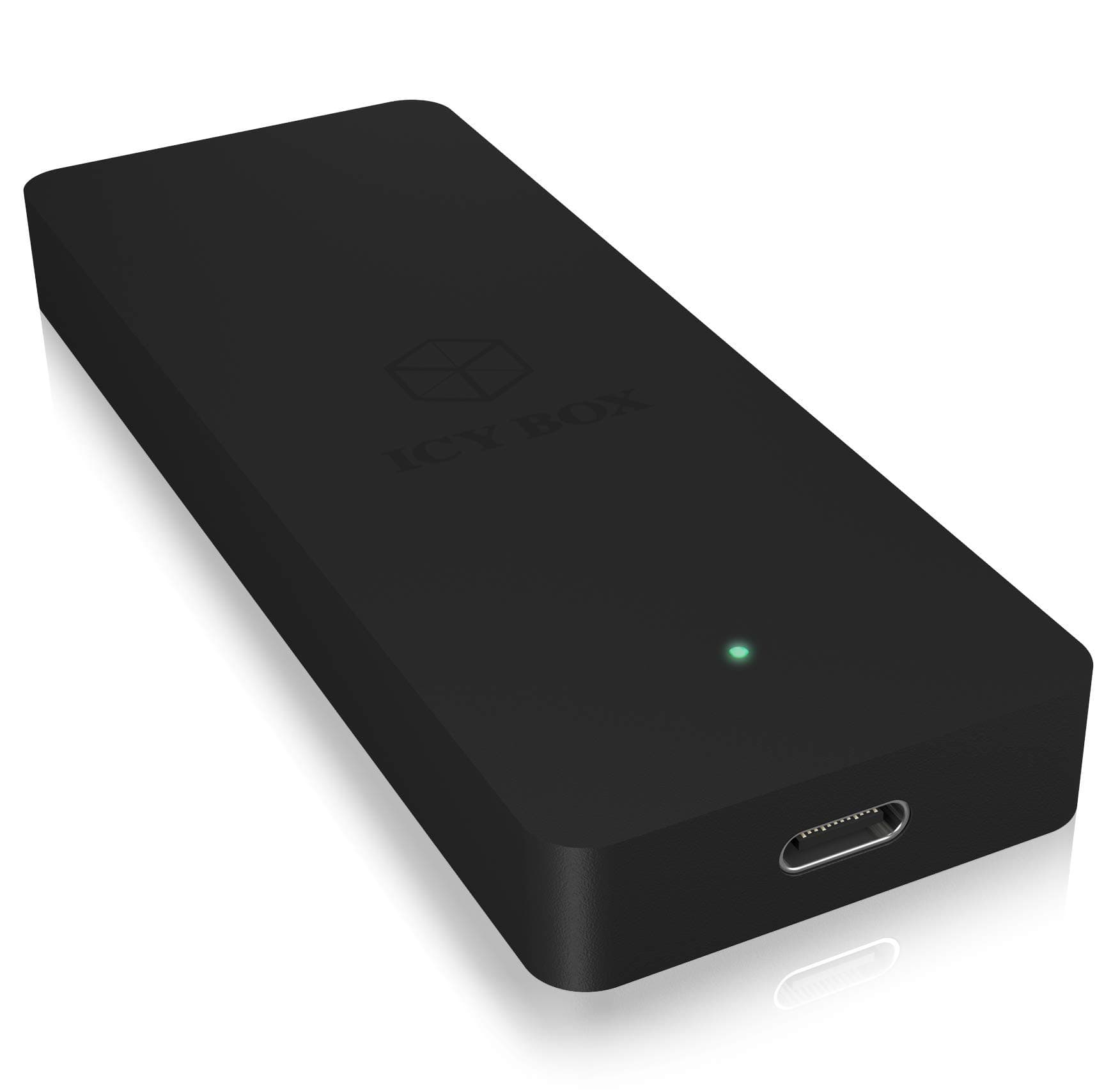 ICY BOX External Enclosure for 1x M.2 SATA SSD Black Ohne Schreibschutz