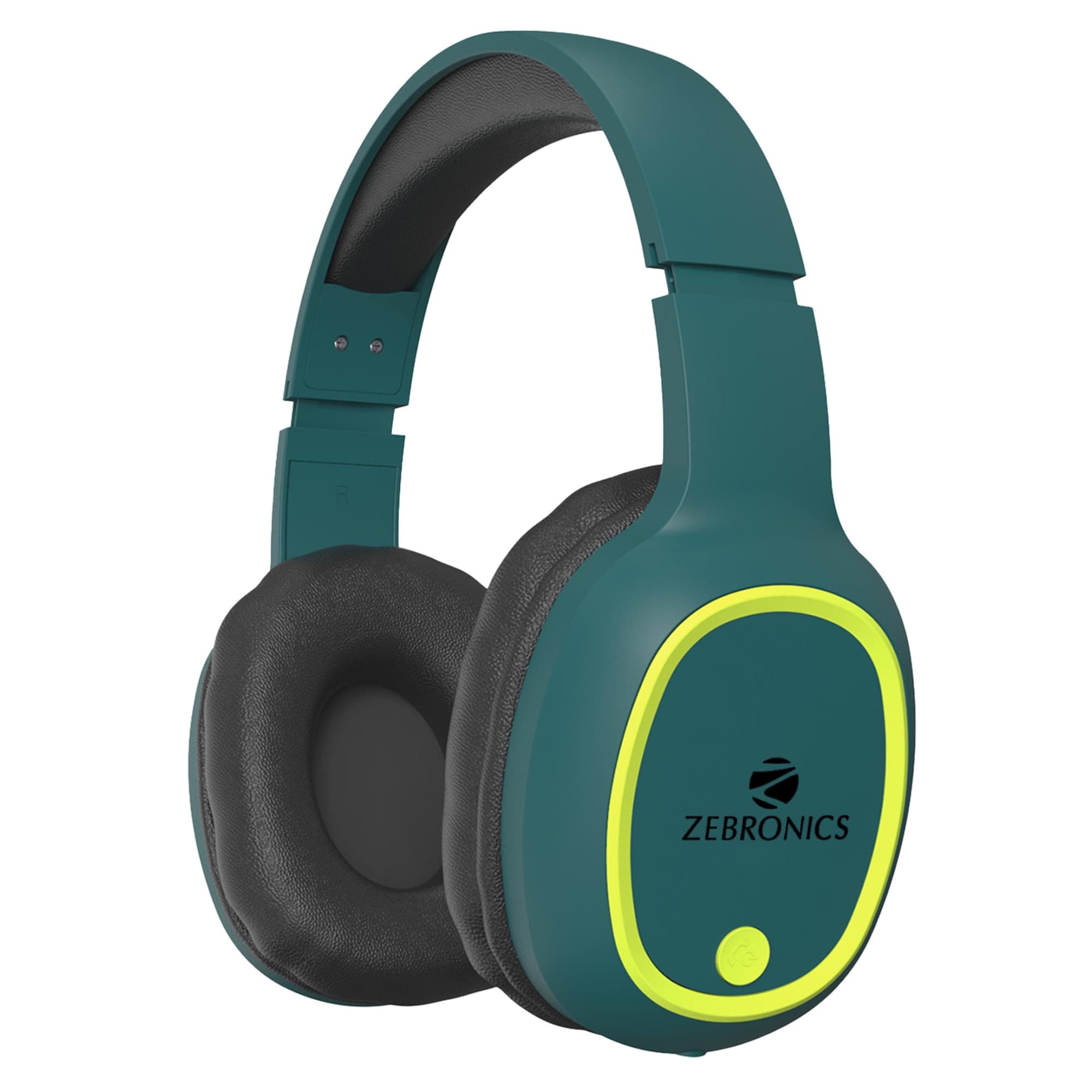 Zeb-Thunder Bluetooth Wireless On Ear Headphone FM, mSD, 9 hrs Playback with Mic (Teal Green)