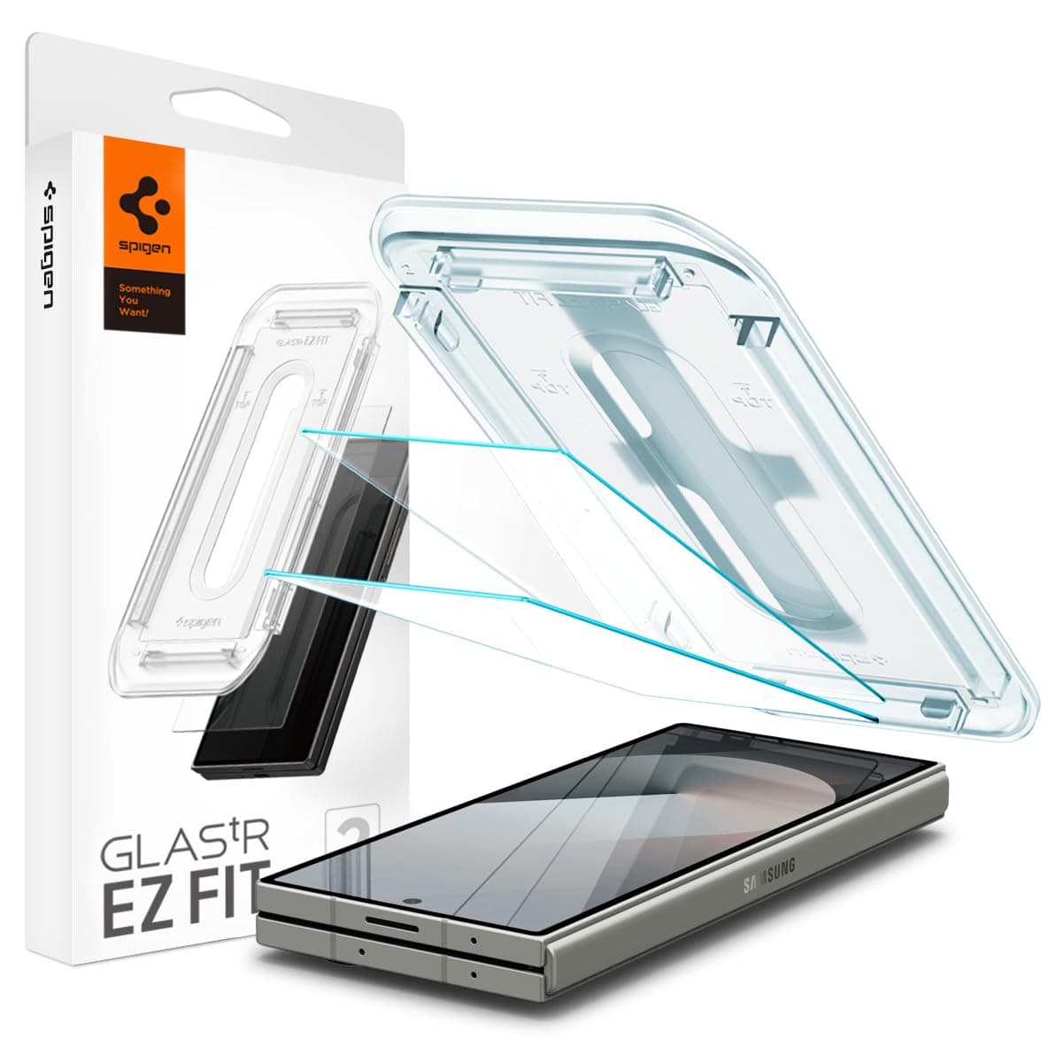 2 Pack Glas.tR EZ Fit Tempered Glass External Screen Protector for Samsung Galaxy Z Fold 6