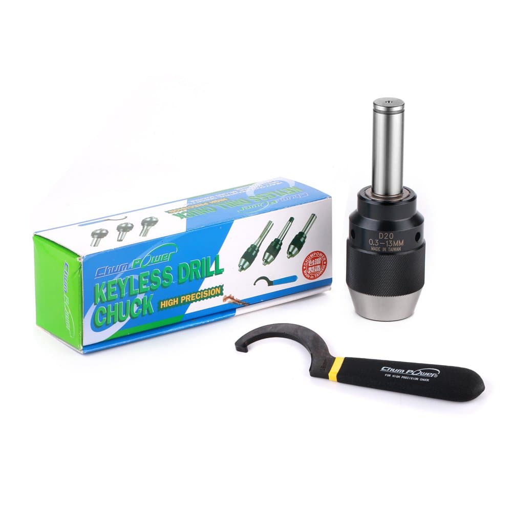 13S-D20 Keyless Drill Chuck With Integral Shank, 1/64-1/2 Keyless Quick Change Drill Chucks Adapter (FBM)