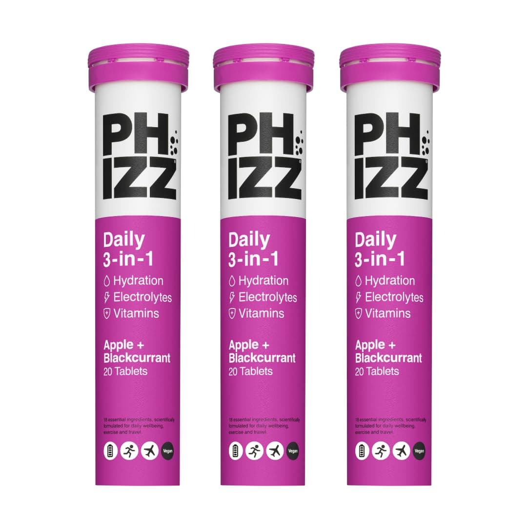 – Phizz Electrolytes, Multivitamin & Hydration Tablets - 60 Effervescent Rehydration Electrolyte Tablets - 18 Vitamins & Minerals, Vitamin C, Vegan, Vegetarian & Low Calorie