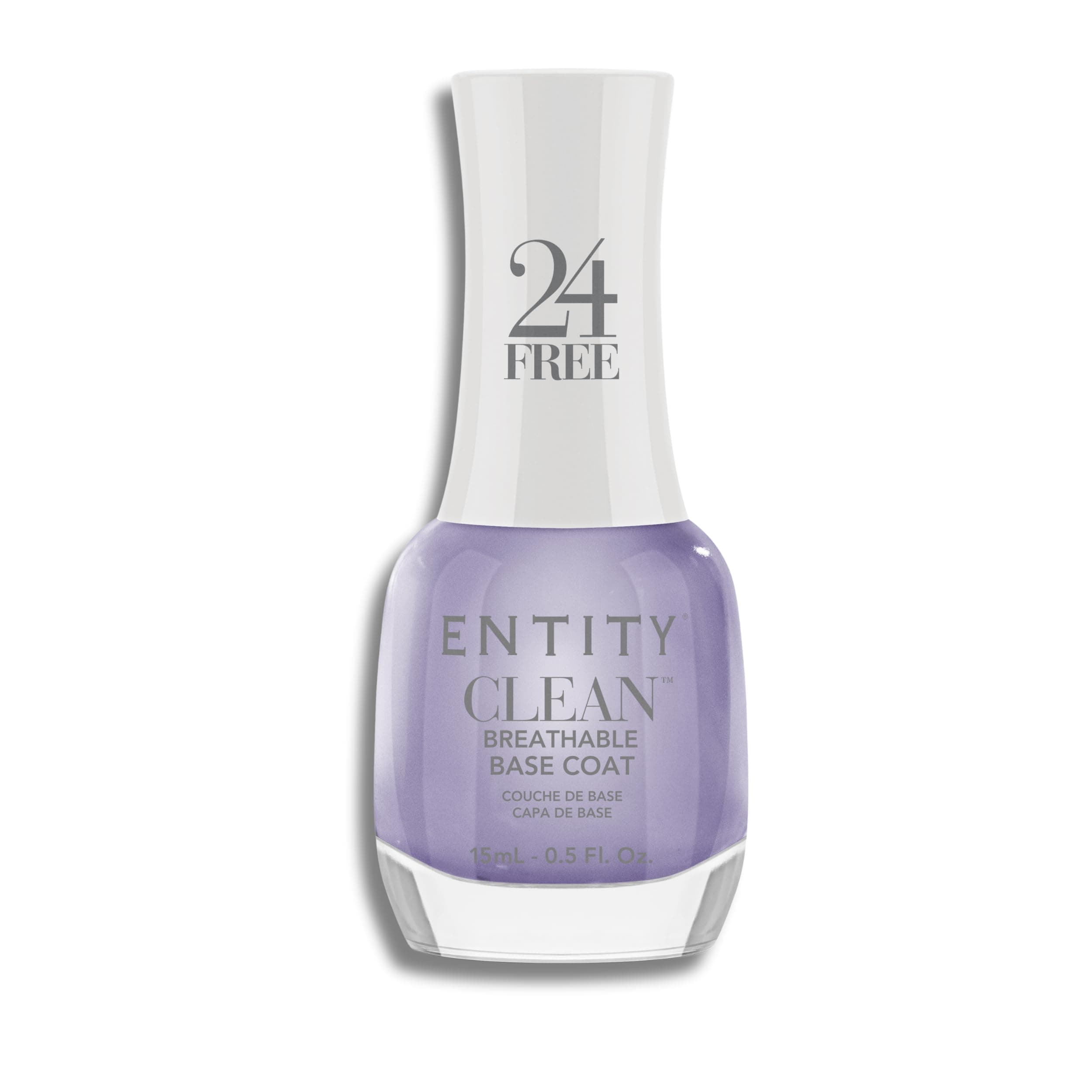 Entity Clean Base Coat Breathable Nail Lacquer, 0.5 oz, Vegan and Cruelty Free Nail Polish with Added Biotin, Halal Base Coat Nail Polish, Organic Nail Polish Base Coat