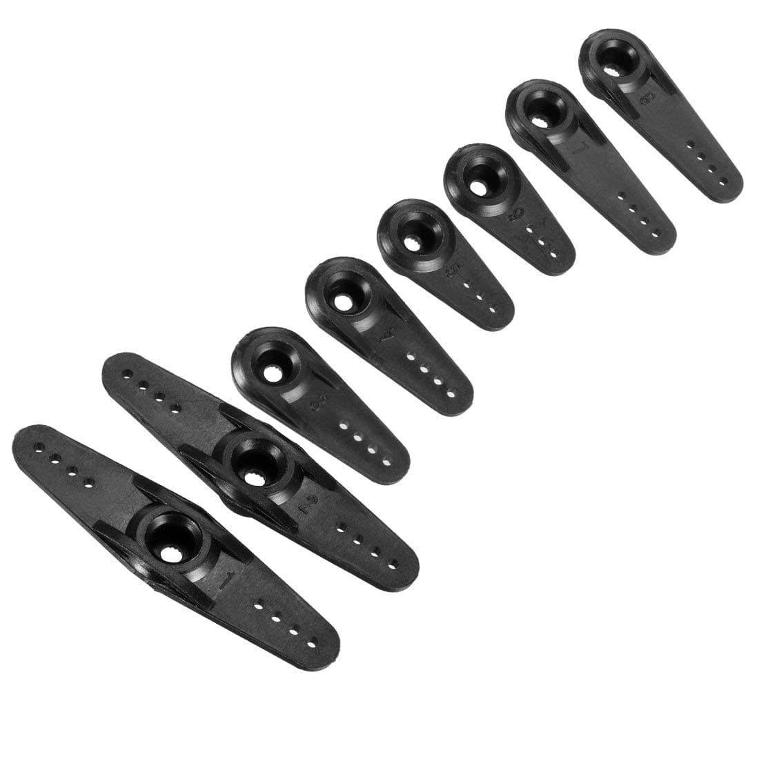 uxcell Plastic Servo Arm 24T Black, 3mm Hole Single/Double Arm for 1 Set