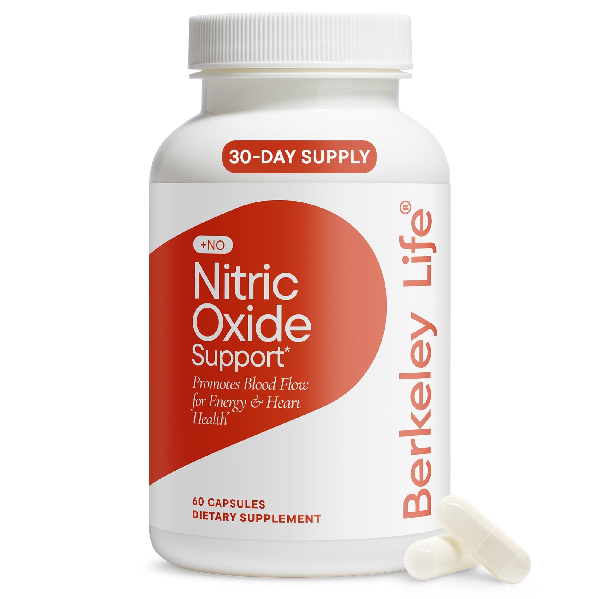 - Berkeley Life Nitric Oxide Support Supplement - Nitric Oxide Booster for Men & Women - Blood Flow & Circulation with Beet Root Powder to Support Energy, Heart Health & Healthy Blood Pressure- 60 Count