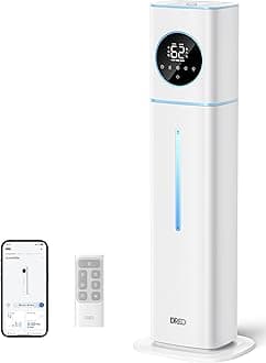 HM735S 11L Smart Humidifier Large Room 700 ft², 100H Cool Mist Air Humidifiers for Bedroom, Top-Fill, Clean Tank Technology, 26dB, Auto Mode, Aroma Box, RGB, Remote & APP Control, Baby, Blue
