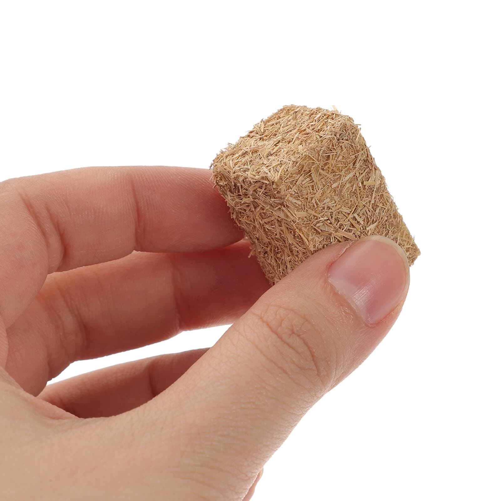 4Pcs Mini Hay Bales Set Stackable Haystack Model for Dollhouse Farm Scene Decor Autumn Rustic Ornament 1.18X0.78X0.78In Lightweight Faux Straw Hay