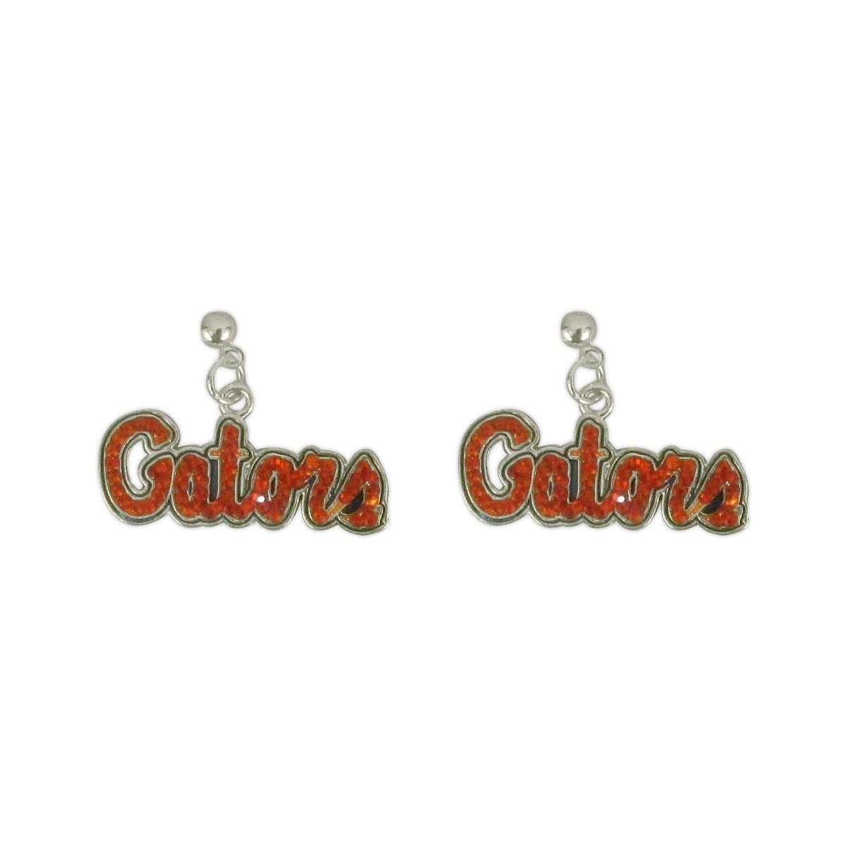 NCAA Florida Gators Rhinestone Logo Dangle Earrings