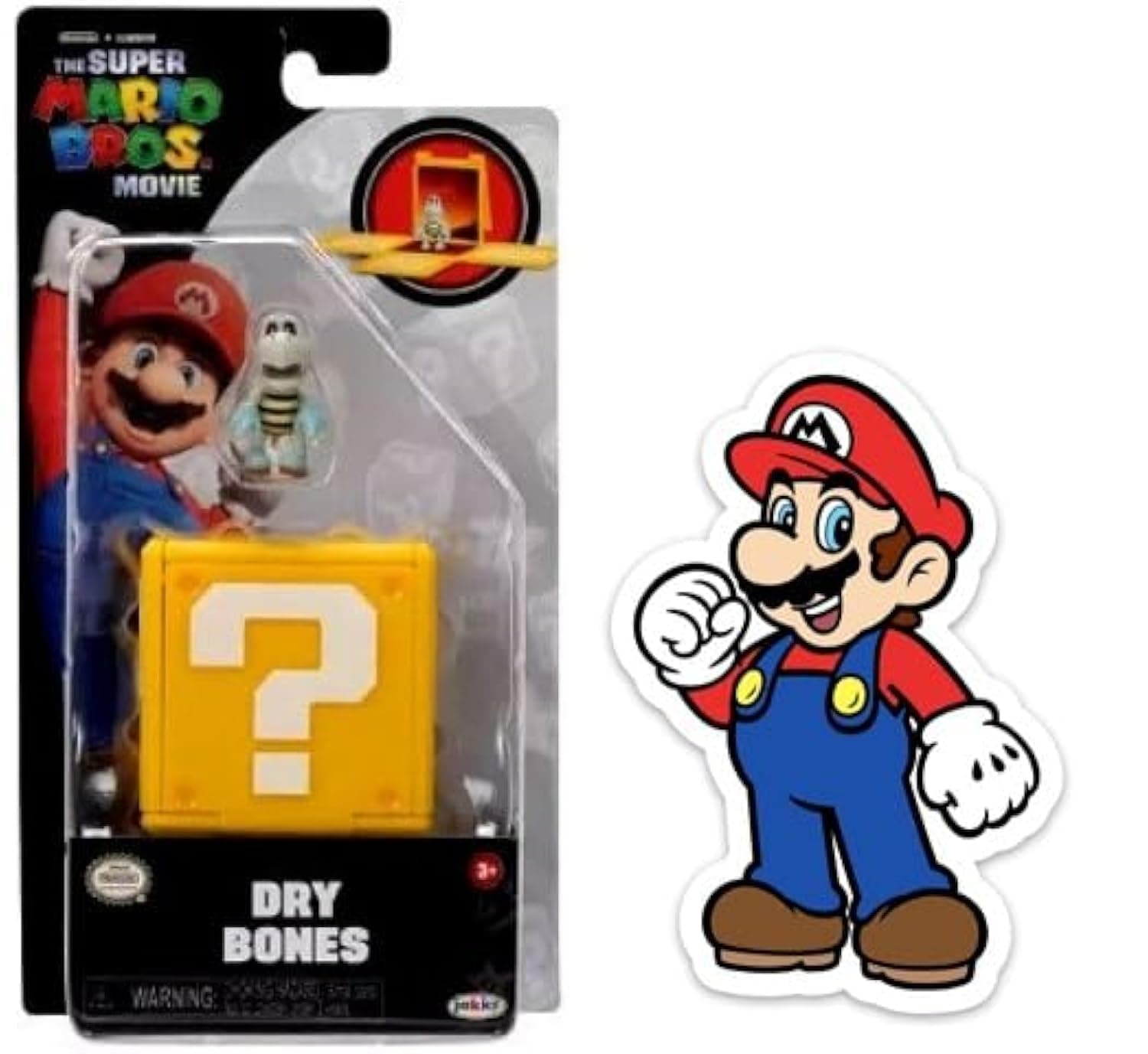 1.25 inch Mini Figure with Question Block with Sticker Combo Pack (Dry Bones)