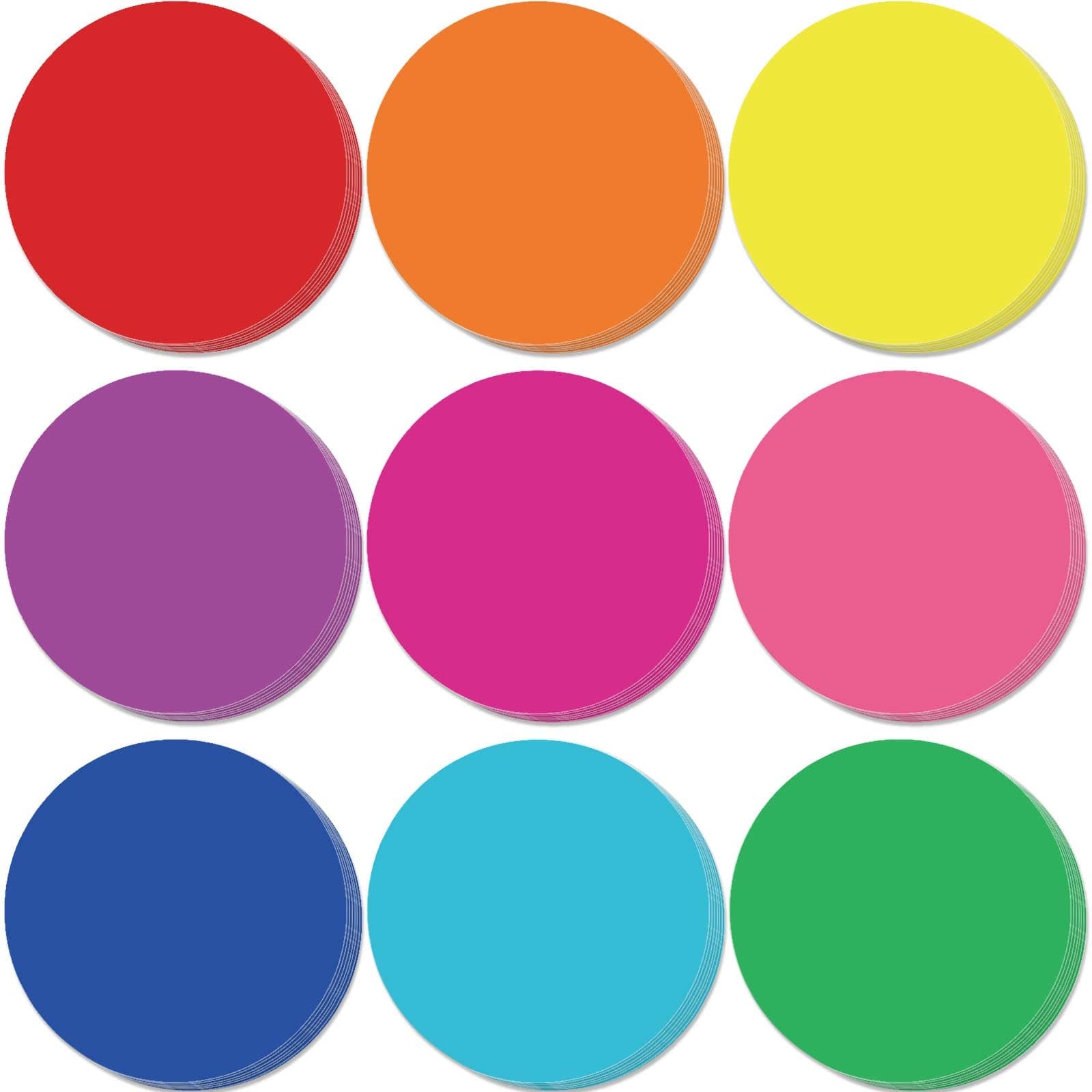 Geyee 108 Pcs Circle Cutouts Paper Bulletin Board Decorations Assorted Color Round Die Cut for Classroom Decor Teachers DIY Craft Office School Chalkboard Wall Decor(3.5 Inch)