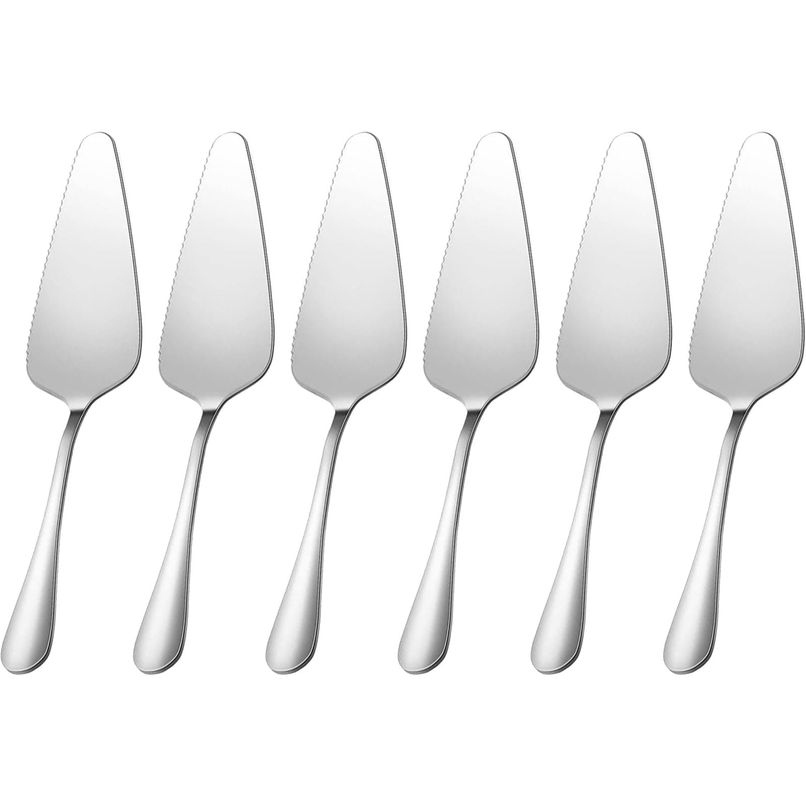 Cake Pie Servers Set,Stainless Steel Cake Slicer Server,Cake Cutter with Serrated Edges for Kitchens Restaurants Brithday Parties Set of 6
