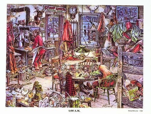 Fred Schmidt 4:00am at Deer Camp Print