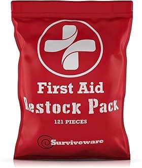 Surviveware 110 Pcs Waterproof Premium Survival First Aid Kit - Survival Emergency Preparedness for Travel Camping Gear, Survival Kit and Outdoor Emergencies - HSA & FSA Eligible Survival Kit