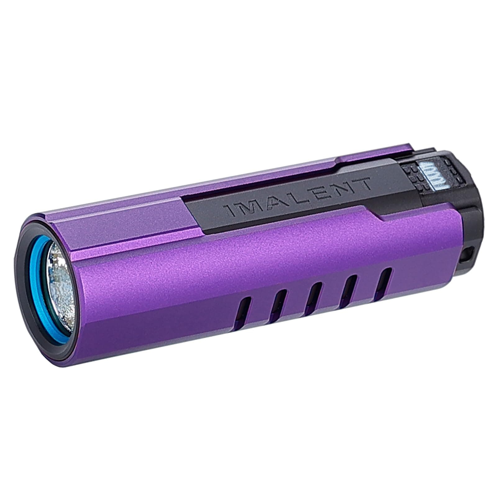 LD70 Pocket EDC Flashlight, 4000 Lumens Compact Bright Powerful Flashlights with CREE XHP70.2 LED, Rechargeable Handheld Torch for Camping and Hiking (Purple)