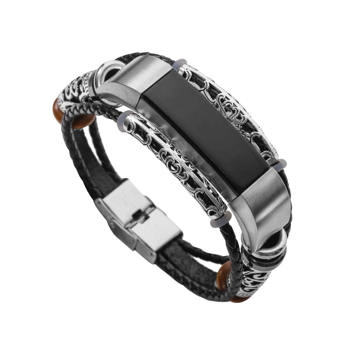 Band for Fitbit Alta and Fitbit Alta HR, Replacement Accessories Leather Band Strap with Stainless Steel Buckle for Fitbit Alta HR/Fitbit Alta