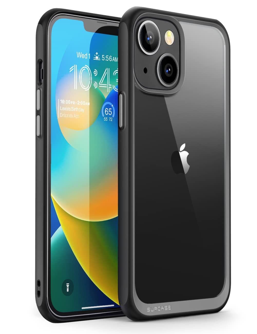 SUPCASE Unicorn Beetle Style Series Case for iPhone 14 / iPhone 13, Premium Hybrid Protective Slim Clear Case (Black)