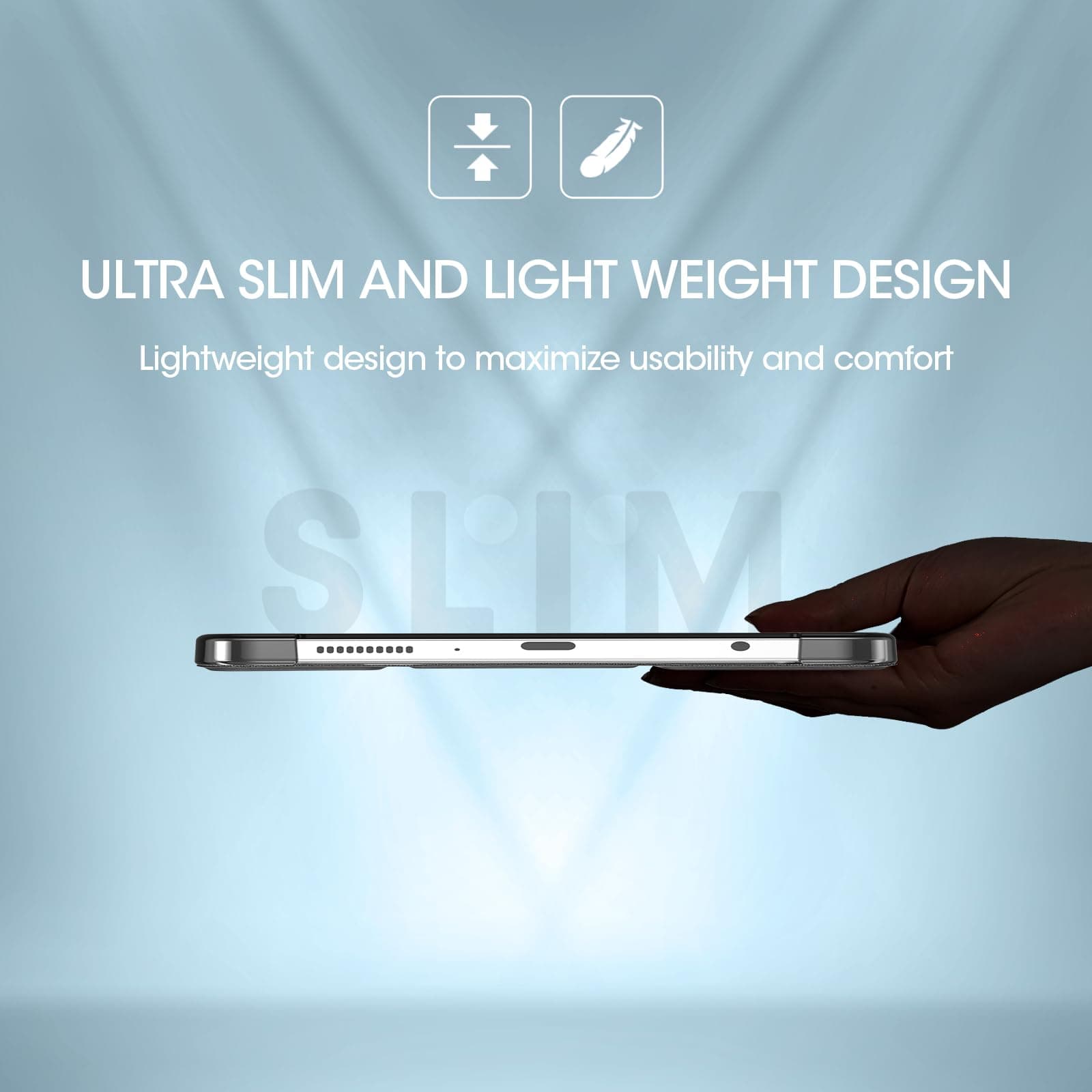 ProCase Slim Case for Galaxy Tab A11 (2025) / A9 (2023) 8.7 Inch, Lightweight Stand Protective Hard Back Shell Cover Case for Galaxy Tablet A11 / A11(LTE) /A9 8.7" -Black