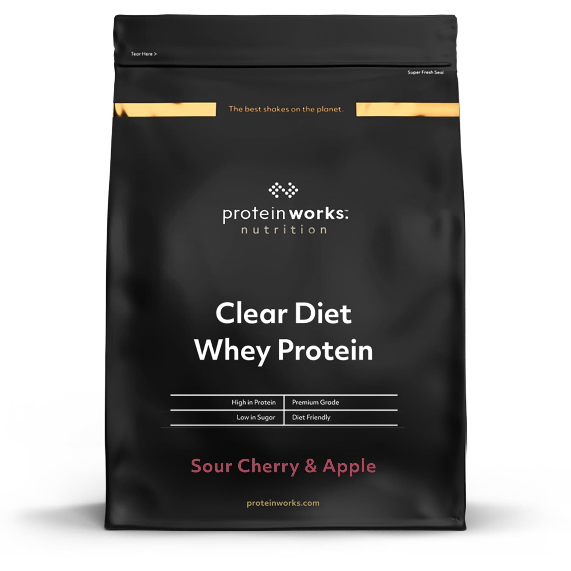 THE PROTEIN WORKS - Clear Diet Whey Isolate Powder | Refreshing High Drink | Sour Cherry & Apple | 1kg